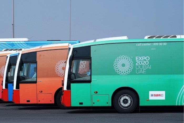 Expo 2020 Dubai free bus from Abu Dhabi