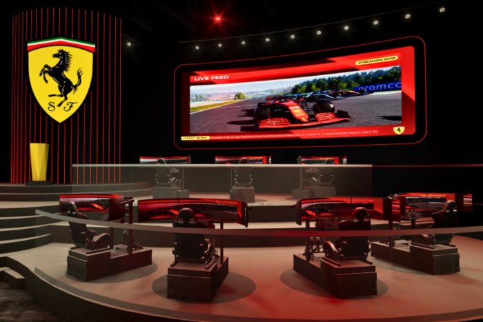 Ferrari Esports Arena interior at Ferrari World Abu Dhabi Yas Island