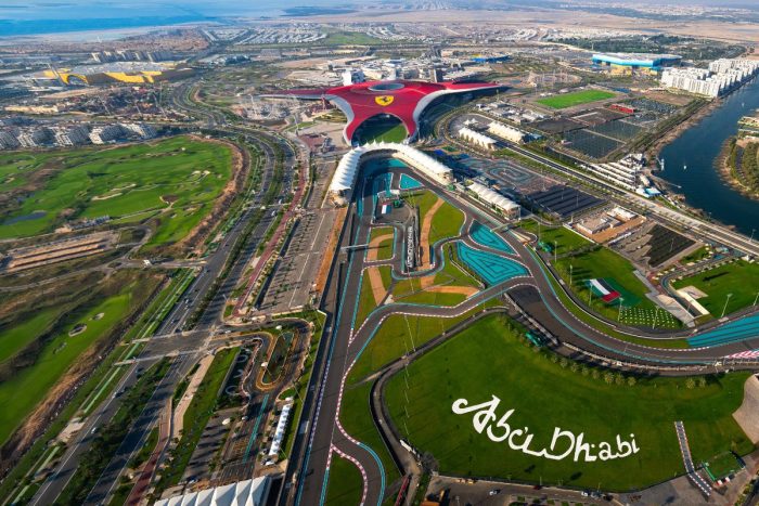 Bird's eye view of Ferrari World Abu Dhabi as they unveil the first-ever ladies run event on 21 September