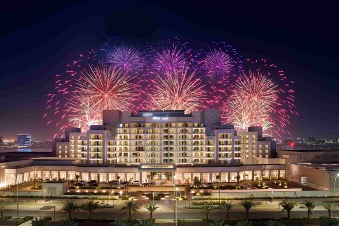 Fireworks at Yas island Abu Dhabi