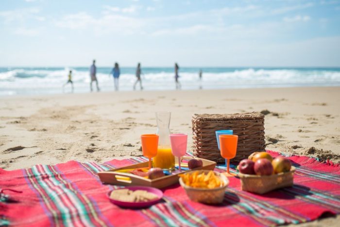 family beach picnic