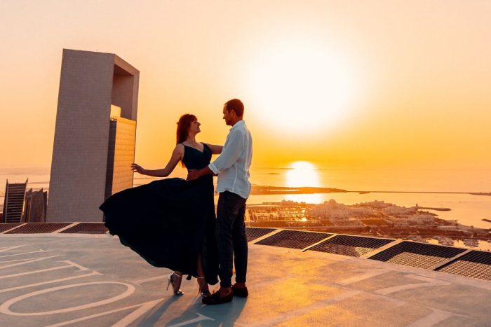 valentines day helipad at st regis abu dhabi