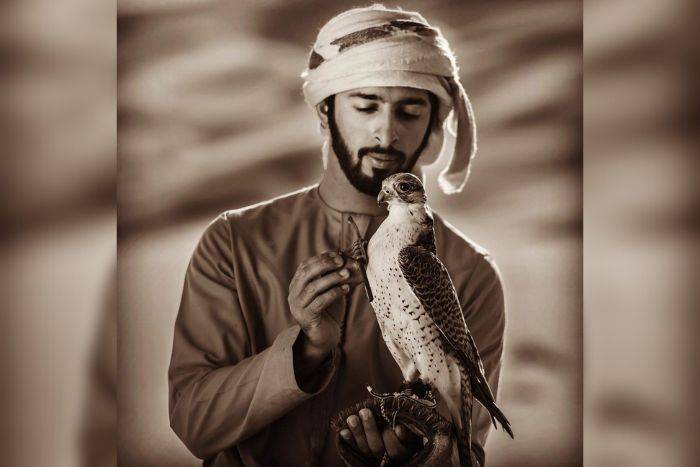 Man holding falcon by aboreem1971 from Instagram